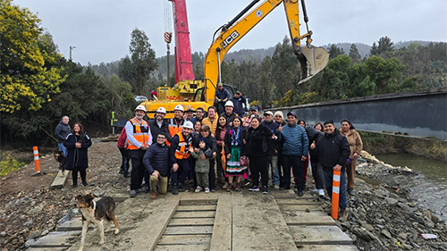 MOP finalizará en octubre próximo obras de nuevo Puente Didaico que une Traiguén y Lumaco