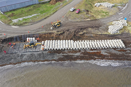 MOP ejecuta construcción de defensas costeras en Tierra del Fuego