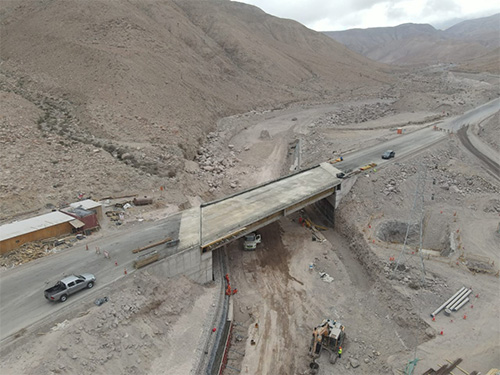 Vialidad de Arica y Parinacota avanza en la construcción de dos puentes en la ruta 11-CH