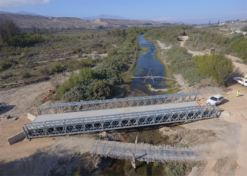 Vialidad de Atacama instaló puente mecano en el sector de Los Loros de la comuna de Freirina