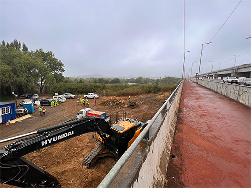 VIALIDAD DE BIOBÍO COMENZÓ OBRAS DE PAISAJISMO EN SECTOR SUR DEL PUENTE BICENTENARIO