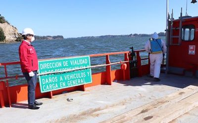 DIRECCIÓN DE VIALIDAD REALIZA PROCESO DE SANITIZADO DE BALSAS QUE OPERAN EN RÍOS Y LAGOS DE LA ARAUCANÍA