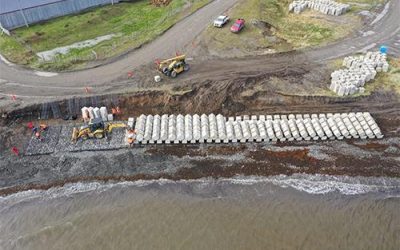MOP ejecuta construcción de defensas costeras en Tierra del Fuego