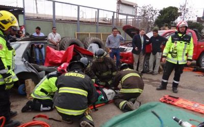 MOP y Bomberos realizan simulacro para