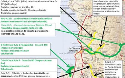 Ministerio de Obras Públicas informa estado de rutas afectadas por el terremoto