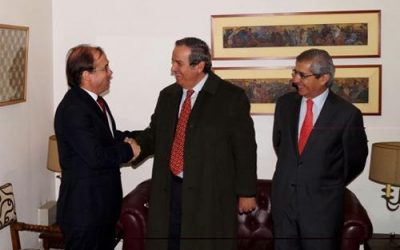 MINISTRO DE OBRAS PÚBLICAS, ALBERTO UNDURRAGA, ANALIZO AGENDA DE INFRAESTRUCTURA CON EL PRESIDENTE DE LA CONFEDERACIÓN DE LA PRODUCCIÓN Y DEL COMERCIO, ANDRÉS SANTA CRUZ