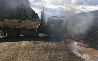 MOP CONDENA ATENTADO QUE SUFRIERON FUNCIONARIOS Y MAQUINARIA DE VIALIDAD EN COMUNA DE ERCILLA