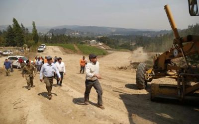 MINISTRO UNDURRAGA RECORRIÓ TRABAJOS DE CORTAFUEGOS EN COELEMU E INFORMÓ QUE ÉSTOS YA SUMAN 366 KM ENTRE LAS REGIONES DE COQUIMBO Y LA ARAUCANÍA