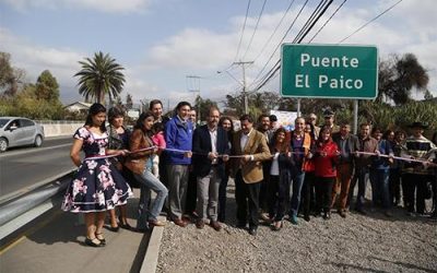 MINISTRO UNDURRAGA INAUGURA NUEVO PUENTE EL PAICO EN COMUNA DE EL MONTE
