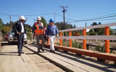 Nuevo puente Lynch en la comuna de Hualqui tiene un 7% de avance