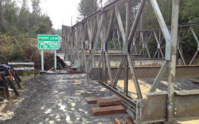 MOP trabaja en instalación de puente mecano sobre estero Lefún en la Araucanía