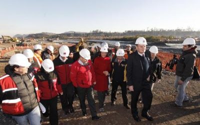MINISTRA LORETO SILVA INSPECCIONA AVANCE DEL NUEVO PUENTE CAUTÍN EN LAUTARO