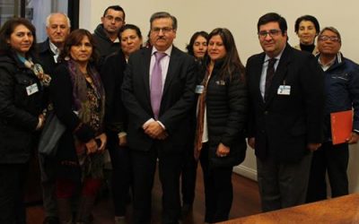 Director Nacional de Vialidad, Walter Brüning, recibe a alcalde Pelarco y vecinos de la comuna