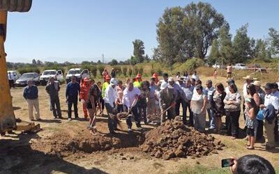 COLOCAN PRIMERA PIEDRA DEL BYPASS A SAN CLEMENTE EN RUTA INTERNACIONAL PASO PEHUENCHE