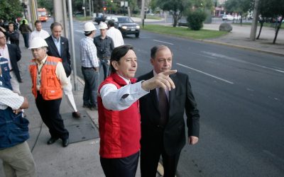 Director de Vialidad acompaña a ministro Golborne en revisión de sensores de altura en avenida Américo Vespucio
