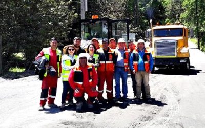 COMITÉ PARITARIO REGIONAL DE VIALIDAD INSPECCIONÓ MAQUINARIA Y PERSONAL DE CAMINOS BÁSICOS QUE TRABAJA EN MEJORAMIENTO DEL CAMINO CABURGUA–HUEPIL.