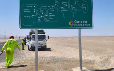 Vialidad comenzó instalación de señales informativas del corredor bioceánico en la Región de Antofagasta