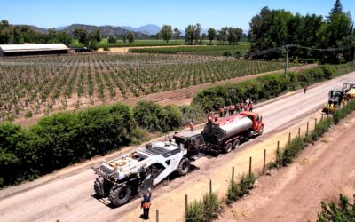 Director nacional, Horacio Pfeiffer, y dirigentes gremiales participaron del primer reciclado de pavimento ejecutado por la administración directa en O’Higgins