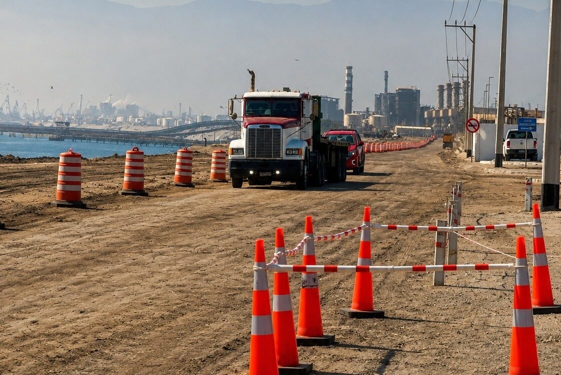 Dirección de Vialidad inició construcción de avenida en Costanera Industrial de Mejillones